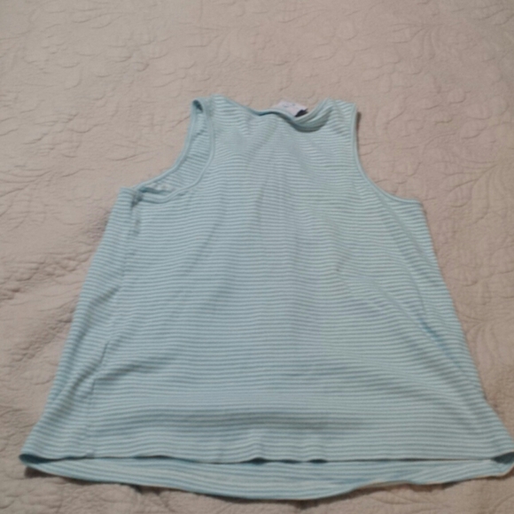 Blue Eyelet & Ivey Striped Tank Top Size XS - Picture 3 of 3